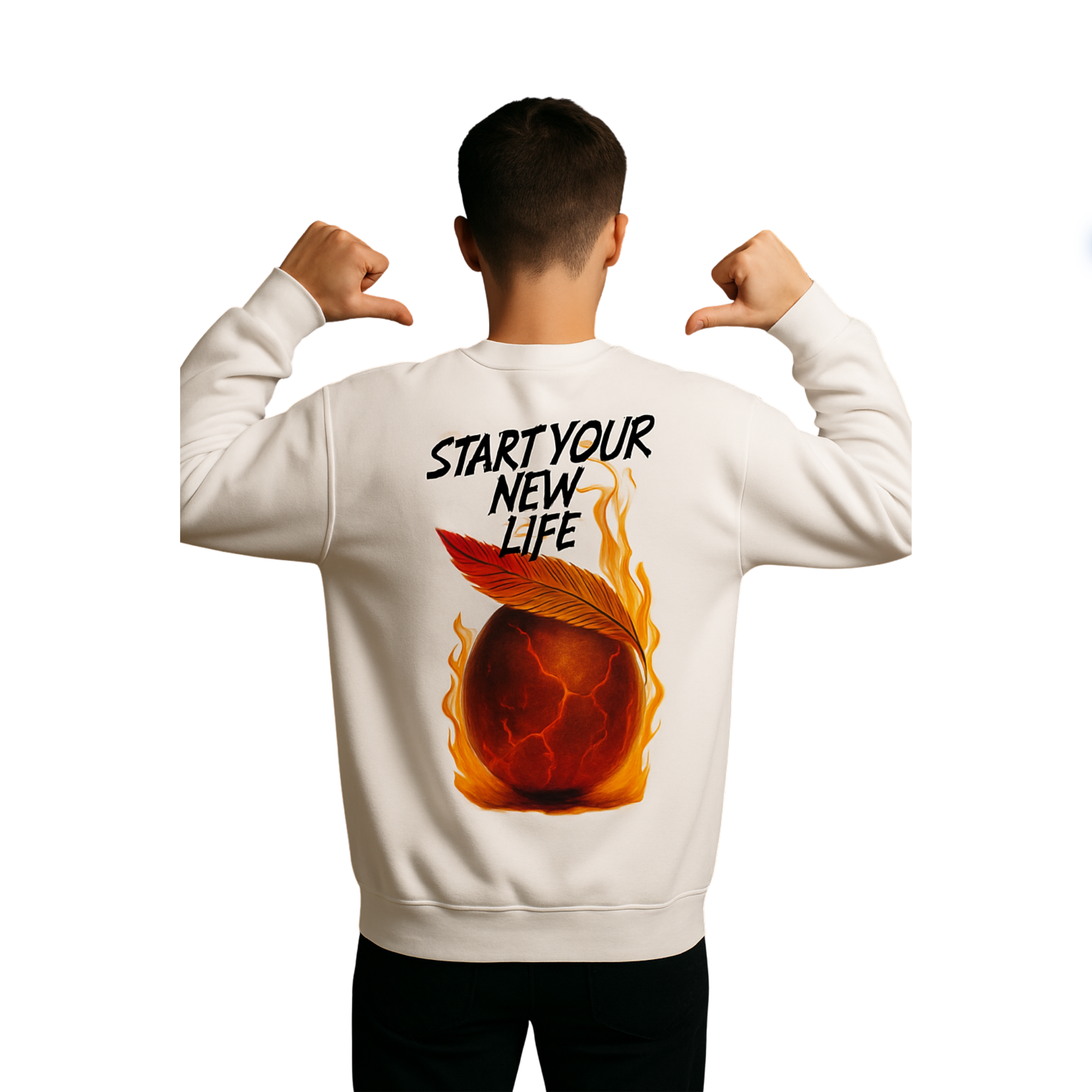 Felpa girocollo unisex classica - RISE -