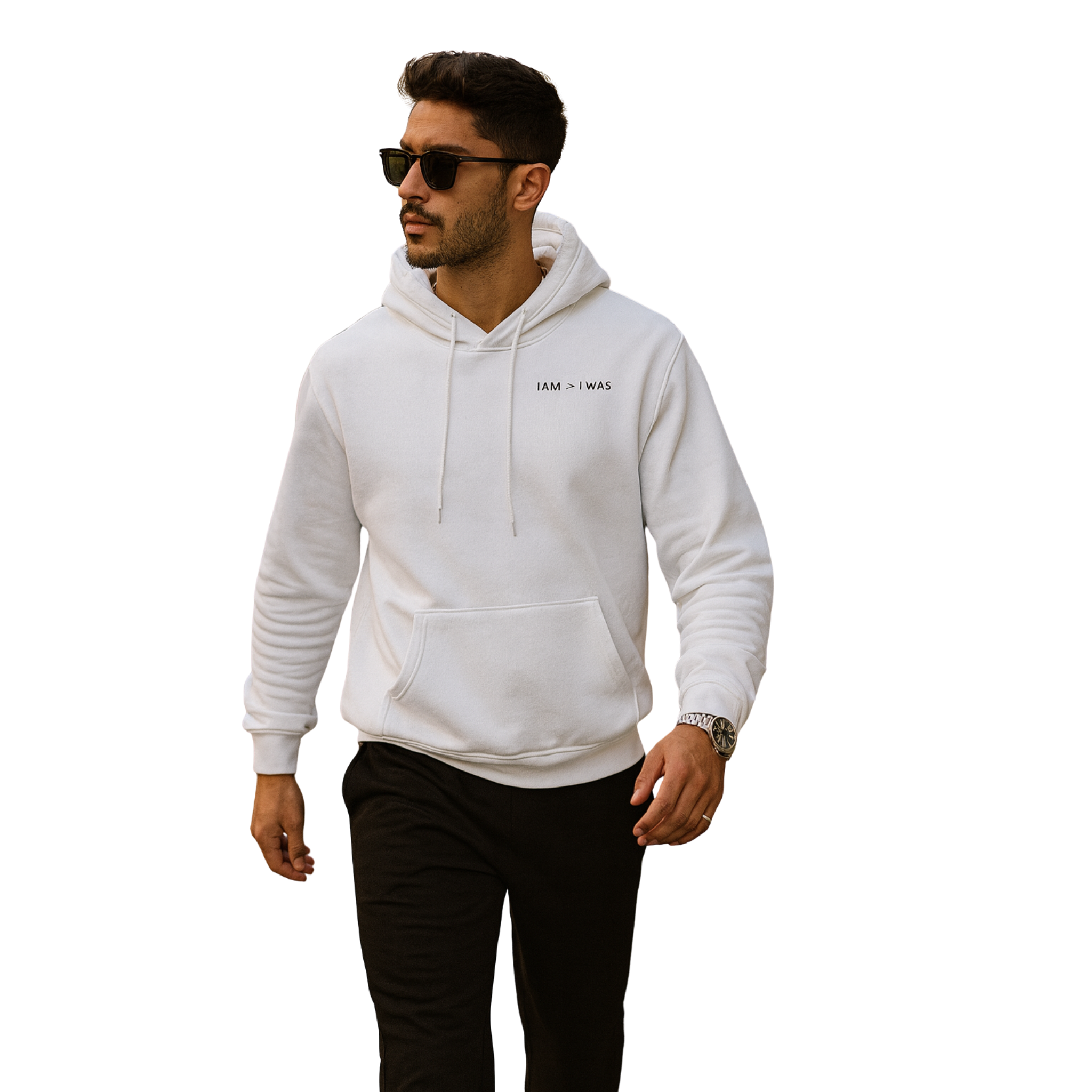 Felpa con cappuccio unisex classica - I AM > I WAS