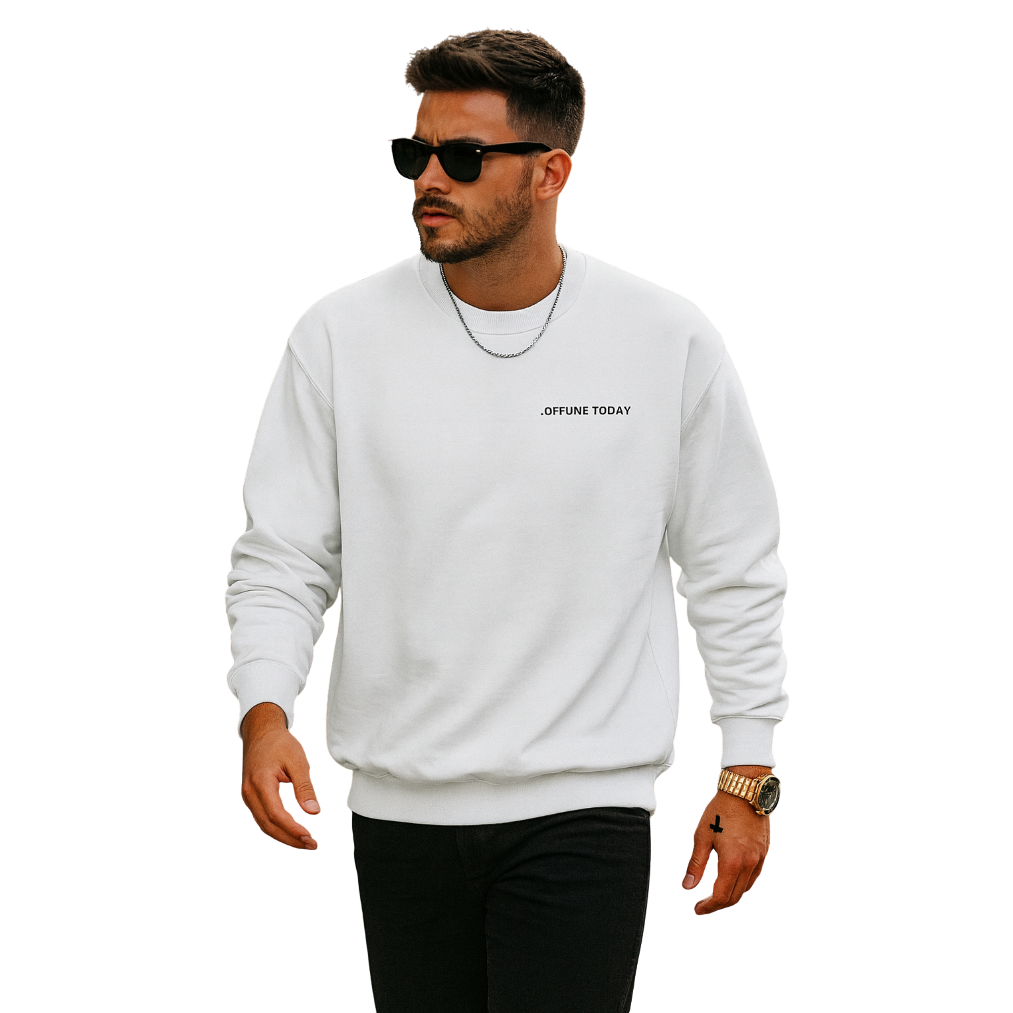 Felpa girocollo unisex classica OFFLINE TODAY