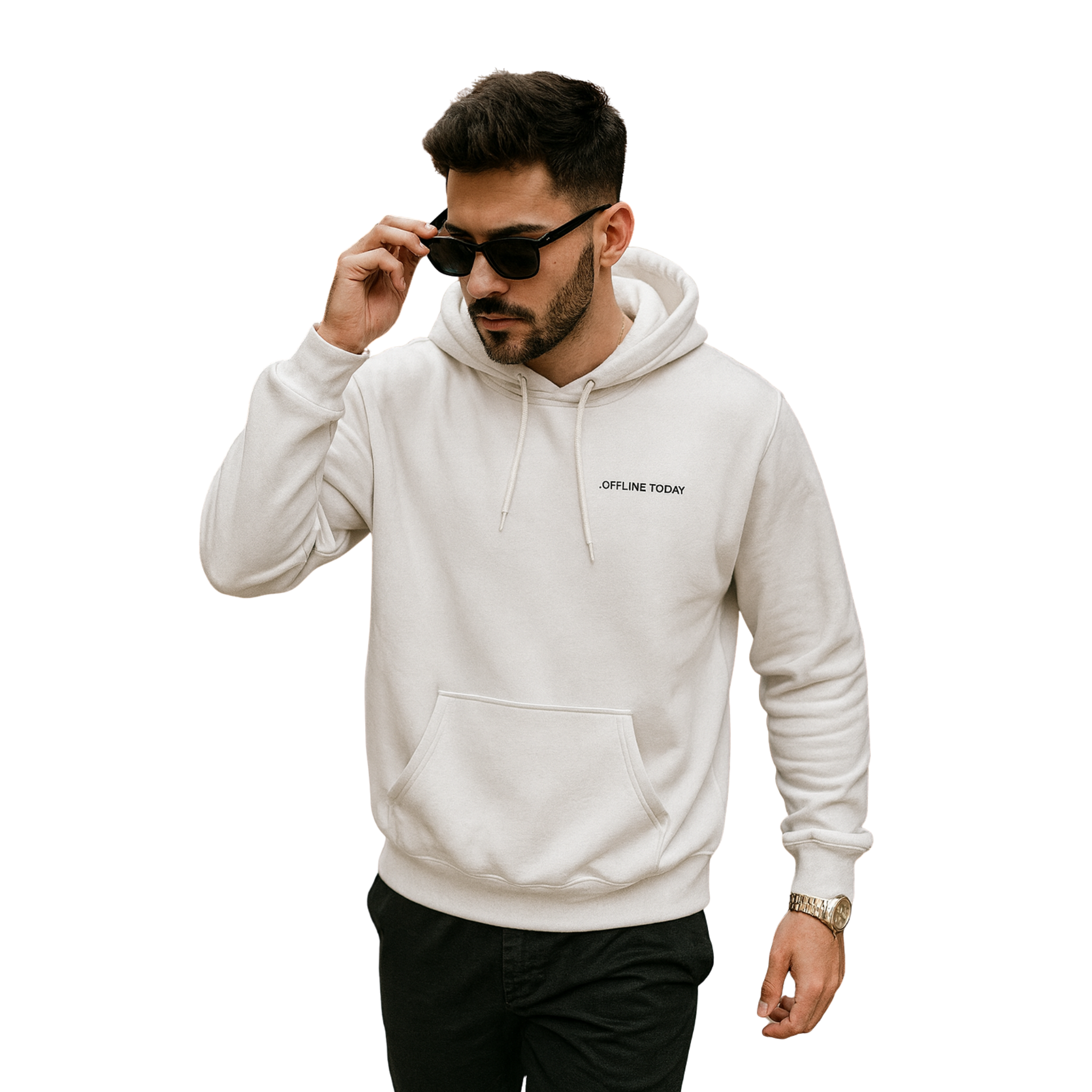 Felpa con cappuccio unisex classica OFFLINE TODAY