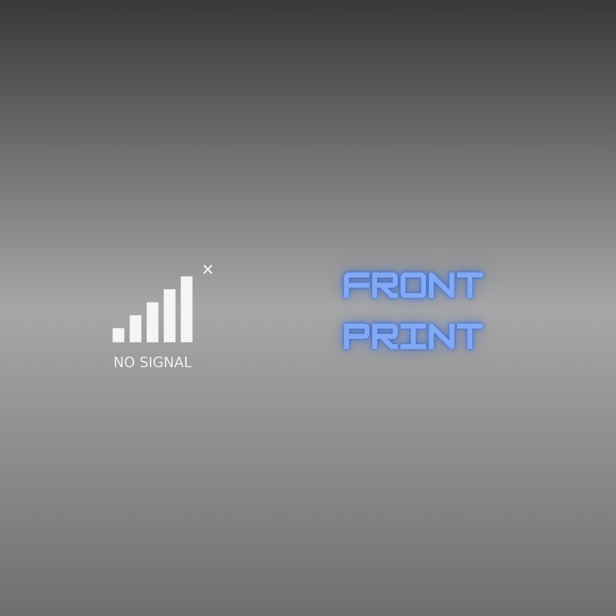 T-shirt da uomo oversize 100% Cotone - NO SIGNAL