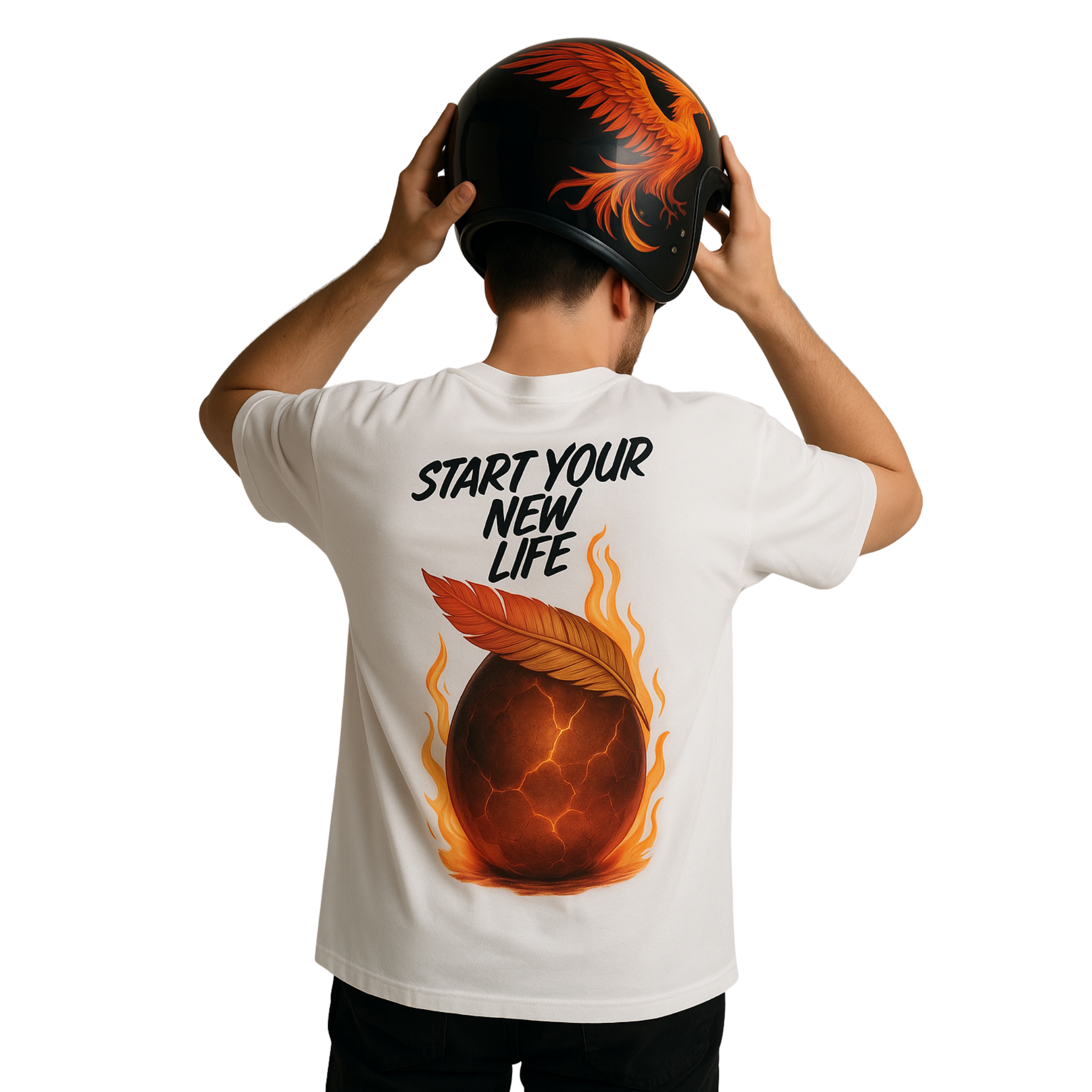 T-shirt da uomo oversize 100% Cotone - RISE